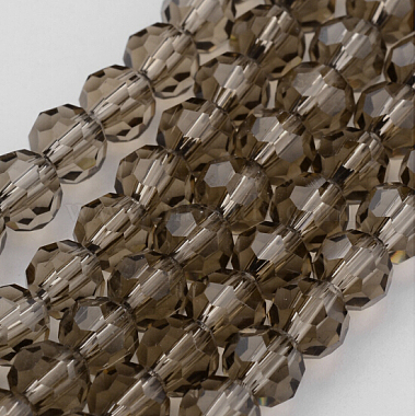 6mm Gray Round Glass Beads