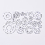 Carbon Steel Cutting Dies Stencils, for DIY Scrapbooking/Photo Album, Decorative Embossing DIY Paper Card, Gear, Matte Platinum Color, 96x159x0.9mm(X-DIY-E017-26)