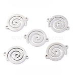 Non-Tarnish Stainless Steel Links Connectors, Vortex, Stainless Steel Color, 15x11x1.1mm, Hole: 1mm(STAS-O142-27P)