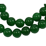 Dark Green Round White Jade Beads(X-JBS050-6MME1)