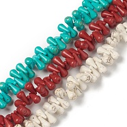 8 Strands Synthetic Howlite Beads Strands, Mixed Dyed and Undyed, Teardrop, Mixed Color, 11x6x6mm, Hole: 1.2mm, about 127~150pcs/strand, 15.98~16.54 inch(40.6~42cm)(G-A211-21)