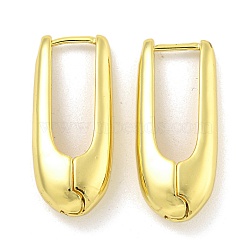 Rack Plating Oval Brass Hoop Earrings for Women, Cadmium Free & Lead Free, Long-Lasting Plated, Real 18K Gold Plated, 30x7mm(EJEW-G410-61G)