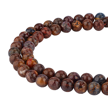 CHGCRAFT 1 Strand Natural Pietersite Beads Strands, Round, 8mm, Hole: 1mm, about 47pcs/strand, 15.7 inch(40cm)