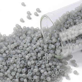 TOHO Round Seed Beads, Japanese Seed Beads, Frosted, (150F) Ceylon Frost Smoke, 11/0, 2.2mm, Hole: 0.8mm, about 5555pcs/50g