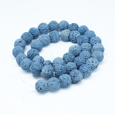 Natural Lava Rock Round Bead Strands(X-G-I124-10mm-11)-5