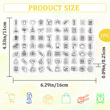 Daily Theme Transparent Silicone Stamps Set(DIY-WH0028-69B)-2