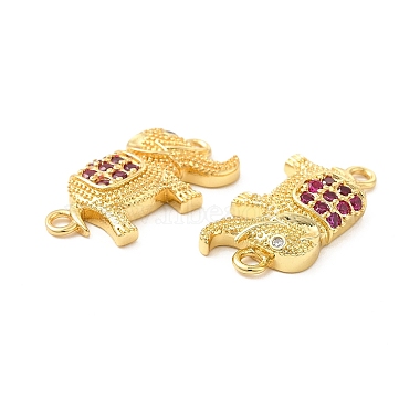 Rack Plating Brass Micro Pave Cubic Zirconia Connector Charms(KK-D087-07G)-3