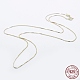 925 Sterling Silver Box Chain Necklaces(STER-F039-45cm-03G)-2