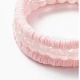 3Pcs 3 Style Natural Rose Quartz & Acrylic Word Love Beaded Stretch Bracelets Set with Alloy Enamel Heart Charms(BJEW-JB08924-02)-5
