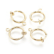 Brass Clip-on Hoop Earrings(X-KK-L169-06G)-1