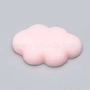 Resin Cabochons, Cloud, Pink, 25x17x5.5mm(CRES-T005-25A)