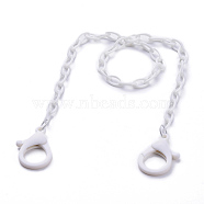 Personalized ABS Plastic Cable Chain Necklaces, Handbag Chains, with Plastic Lobster Claw Clasps, White, 22.24 inch(56.5cm)(NJEW-JN03310-07)
