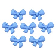 Opaque Spray Painted Acrylic Cabochons, Bowknot, Cornflower Blue, 23x27x6mm(ACRP-S679-002)
