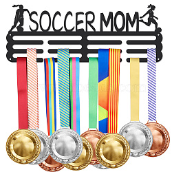 Iron Medal Hanger Holder Display Wall Rack, with Screws, Football, 150x400mm(ODIS-WH0021-762)