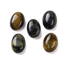 Natural Tiger Eye Cabochons, Oval, 13.5~14x9.5~10x5~6mm(G-B085-06B-04)