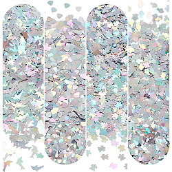 48G 4 Style PVC Nail Art Glitter Sequins, Manicure Decorations, DIY Sparkly Paillette Tips Nail, Sea Turtle & Dolphin & Shell, Mixed Patterns, 6~11x6~5x0.05mm, 12g/style(MRMJ-OC0003-49)