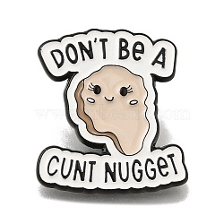 Animal Safety Don't be a Cunt Nugget Enamel Pins, Black Alloy Badge for Suit Shirt Collar, Men/Women, Cookies, 31x27x1.5mm(JEWB-L016-07EB-10)