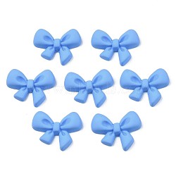 Opaque Spray Painted Acrylic Cabochons, Bowknot, Cornflower Blue, 23x27x6mm(ACRP-S679-002)