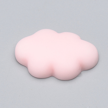 Resin Cabochons, Cloud, Pink, 25x17x5.5mm