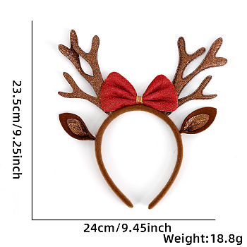 Christmas Plastic Hair Bands, Hair Accessories for Party Prop Decorations, Deer, 235x240mm