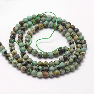 Natural African Turquoise(Jasper) Beads Strands(G-N0188-02-3mm)-2
