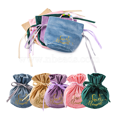 10Sets 5 Colors Velvet Jewelry Drawstring Gift Bags(TP-CJ0001-02)-3