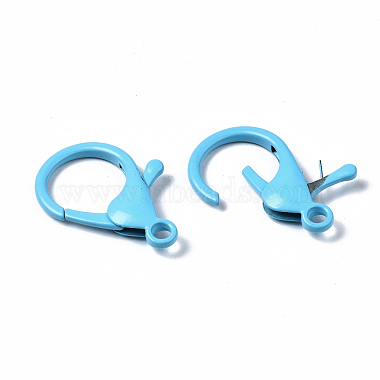 Spray Painted Eco-Friendly Alloy Lobster Claw Clasps(PALLOY-T080-06A-NR)-5