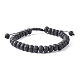 Adjustable Natural Lava Rock Braided Bead Bracelets(BJEW-F369-A02)-2