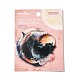 20Uds. pegatinas decorativas autoadhesivas impermeables para mascotas con diseño de gato iluminado por la luna(DIY-M053-04A)-1
