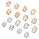 16Pcs 16 Style Titanium Steel Grooved Finger Ring for Women(RJEW-UN0002-62)-1