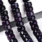Dyed Natural White Jade Beads Strands, Disc, Heishi Beads, Indigo, 10~10.5x4.5~6.5mm, Hole: 1~1.2mm, about 60~78pcs/strand, 14.57~15.16''(37~38.5cm)(G-T143-17A)