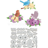 Bird Theme Carbon Steel Cutting Dies Stencils, for DIY Scrapbooking, Photo Album, Decorative Embossing Paper Card, Stainless Steel Color, 137x102x0.8mm(DIY-WH0309-1331)