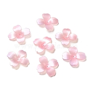 Flower Bead Cap, for DIY Jewelry Making, Pearl Pink, 23~24x2~3mm, Hole: 1.4~1.5mm(SACR-C002-24)