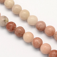 Round Natural Maible and Sesame Jasper/Kiwi Jasper Beads Strands, 4.5mm, Hole: 1mm, about 96pcs/strand, 15.5 inch(G-S170-4mm)