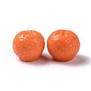 Cute Opaque Resin Decoden Cabochons, Orange, Orange, 14~14.5x12.5mm(RESI-L037-05A)