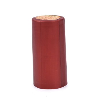 PVC Heat Shrinkage Film, Red Wine Sealing Film, Column, Brown, 61x32x29.5mm, Inner Size: 32mm