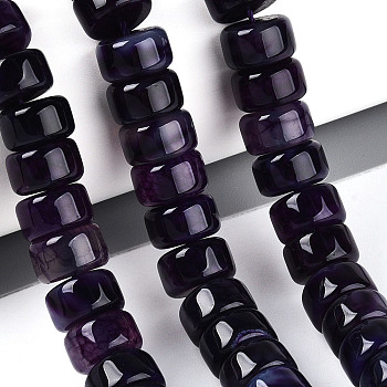 Dyed Natural White Jade Beads Strands, Disc, Heishi Beads, Indigo, 10~10.5x4.5~6.5mm, Hole: 1~1.2mm, about 60~78pcs/strand, 14.57~15.16''(37~38.5cm)