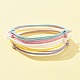 30Pcs 5 Color Adjustable Waxed Polyester Braided Cord Bracelets(BJEW-FZ00016)-7