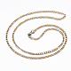 304 Stainless Steel Figaro Chain Necklaces(NJEW-H445-01GP)-1