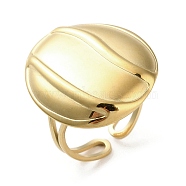 304 Stainless Steel Finger Rings, Real 18K Gold Plated, Flat Round, US Size 6 3/4(17.1mm)(RJEW-C075-05D-G)