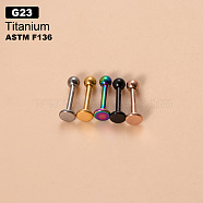 G23 Titanium Round Ball Threadless Labrets, Stainless Steel Color, 6mm, Pin: 1.2mm(WGFD71D-13)