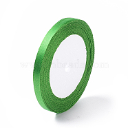 1/4 inch(6mm) Green Satin Ribbon for Hairbow DIY Party Decoration, 25yards/roll(22.86m/roll)(X-RC6mmY019)