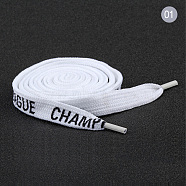 Polyester Drawstring Cord, For Garment Accessories, White, 1300x10x1.5mm(AJEW-WH0043-03)