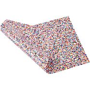 Glitter Hotfix Rhinestone, Hot Melt Adhesive on the Back, Costume Accessories, Rectangle, Mixed Color, 40x24x0.2cm(DIY-WH0204-10A)