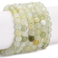 Natural New Jade Beads Strands, Frosted, Round, 4mm, Hole: 1mm, about 10pcs/strand, 15.16''(38.5cm)(G-G138-A01-01)