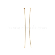 Brass Flat Head Pins, Cadmium Free & Lead Free, Real 18K Gold Plated, 50mm, Head: 1.8mm, Pin: 0.6mm, 22 Gauge(KK-WH0058-03D-G01)