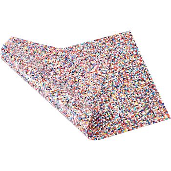 Glitter Hotfix Rhinestone, Hot Melt Adhesive on the Back, Costume Accessories, Rectangle, Mixed Color, 40x24x0.2cm