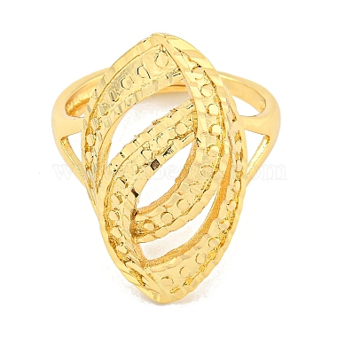 Brass Horse Eye Open Cuff Ring for Women(RJEW-M173-08G)-3