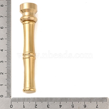 Golden Tone Brass Wax Seal Stamp Head with Bamboo Stick Shaped Handle(STAM-K001-05G-J)-4