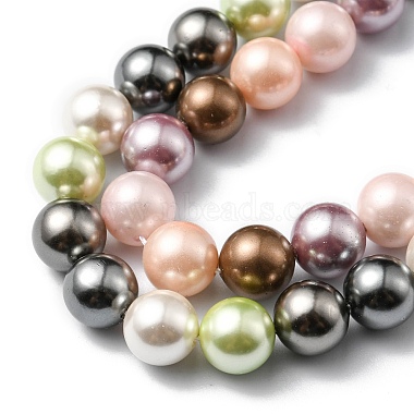 Shell Pearl Colorful Beads Strands(BSHE-S605-8mm-M)-5